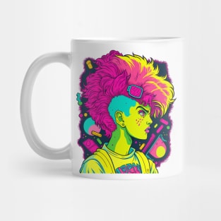 90's Pop Art Punk Girl Character Mug